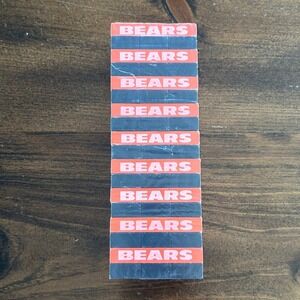 Chicago Bears NFL Wooden Stacking Blocks Game Navy Blue Orange Jenga Educational